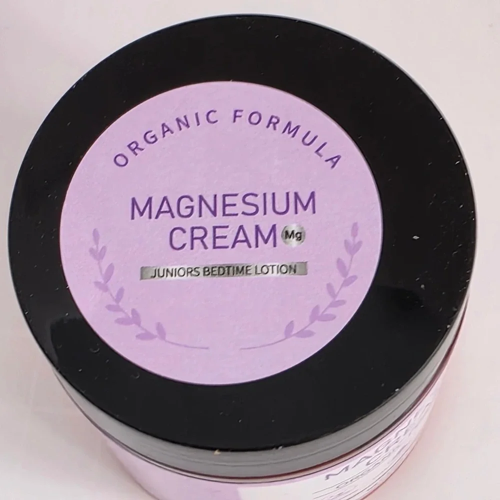 New Magnesium Cream Organic Formula Juniors Bedtime Lotion Lavender 4.23oz Jar